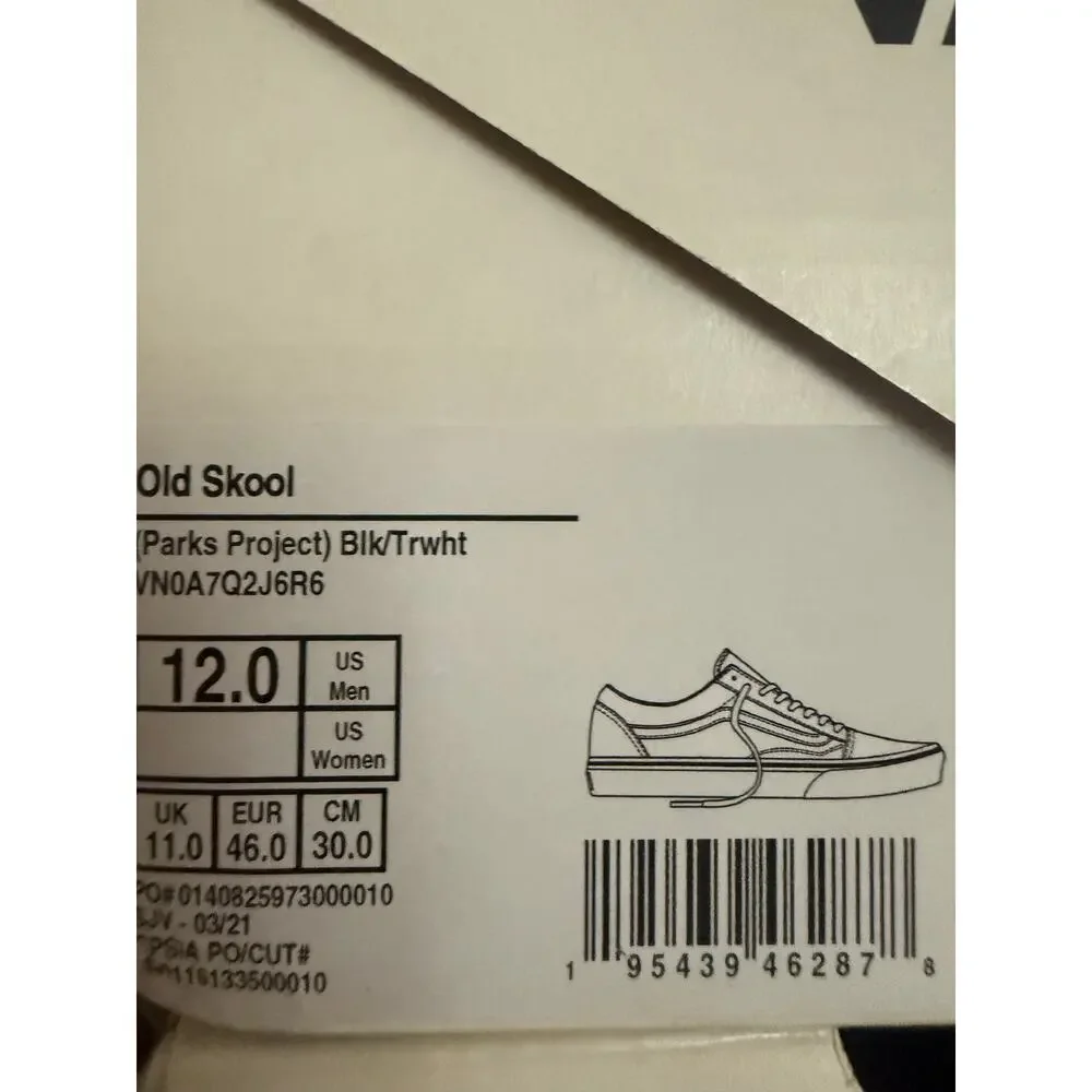NEW Vans Old Skool Parks Project Checkerboard VN0A7Q2J6R6 Mens 12 Womens 13.5